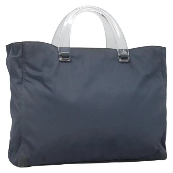 PRADA Hand Bag Nylon Gray Silver Auth bs27845 - Picture 1 of 16
